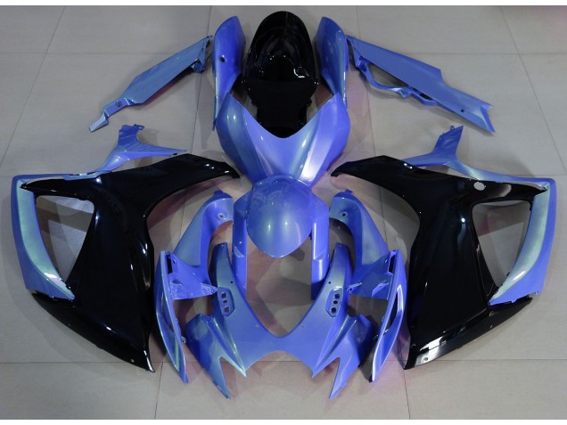 2006-2007 Bleu Clair & Noir Suzuki GSXR 600-750 Carénage Moto 2006-2007 Bleu Clair & Noir Suzuki GSXR 600-750 Carénage Moto