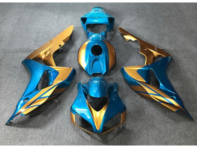 2006-2007 Bleu Clair & Or Honda CBR1000RR Carénage Moto 2006-2007 Bleu Clair & Or Honda CBR1000RR Carénage Moto
