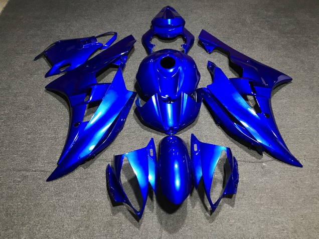 2006-2007 Bleu Métallisé Uni Yamaha R6 Carénage Moto