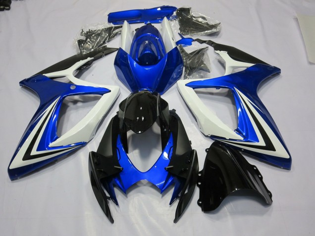 2006-2007 Bleu Noir & Blanc Suzuki GSXR 600-750 Carénage Moto 2006-2007 Bleu Noir & Blanc Suzuki GSXR 600-750 Carénage Moto