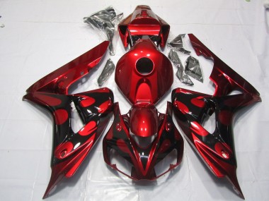 2006-2007 Bonbons Rouges & Noirs Honda CBR1000RR Carénage Moto