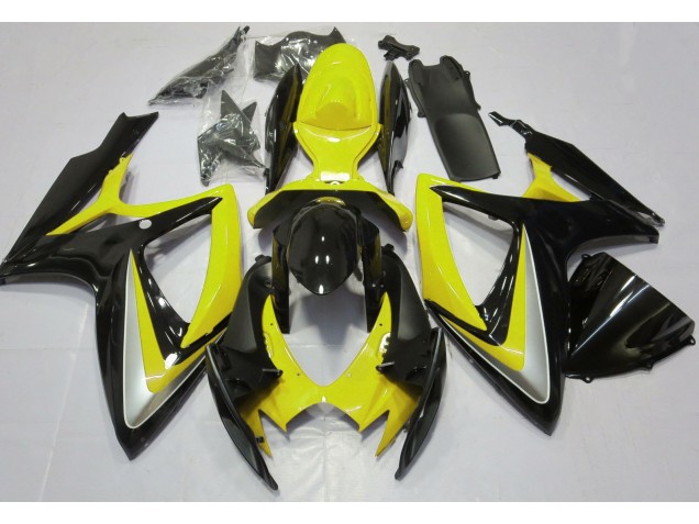 2006-2007 Jaune Brillant Débadgé Suzuki GSXR 600-750 Carénage Moto
