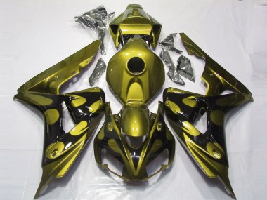 2006-2007 Jaune Brillant & Noir Honda CBR1000RR Carénage Moto