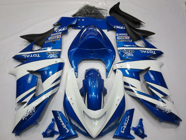 2006-2007 Ninja Bleu Blanc Kawasaki ZX10R Carénage Moto 2006-2007 Ninja Bleu Blanc Kawasaki ZX10R Carénage Moto