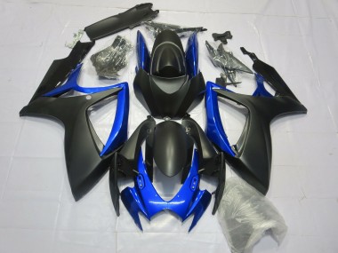 2006-2007 Noir Mat Bleu Brillant Suzuki GSXR 600-750 Carénage Moto