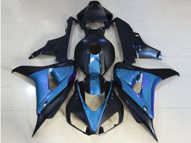 2006-2007 Noir Mat & Bleu Clair Honda CBR1000RR Carénage Moto