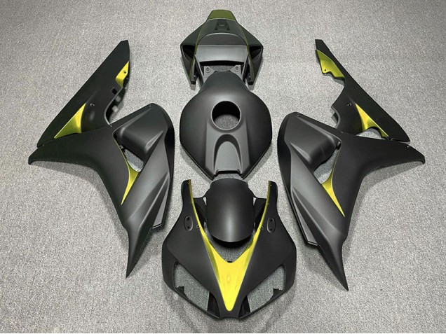 2006-2007 Noir Mat & Jaune Honda CBR1000RR Carénage Moto