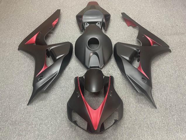2006-2007 Noir Mat & Rouge Honda CBR1000RR Carénage Moto 2006-2007 Noir Mat & Rouge Honda CBR1000RR Carénage Moto