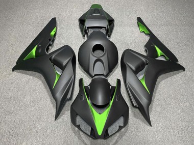 2006-2007 Noir Mat & Vert Honda CBR1000RR Carénage Moto