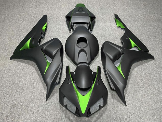2006-2007 Noir Mat & Vert Honda CBR1000RR Carénage Moto