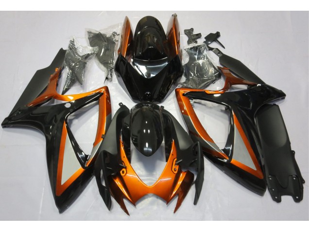 2006-2007 Orange Brillant & Noir Suzuki GSXR 600-750 Carénage Moto 2006-2007 Orange Brillant & Noir Suzuki GSXR 600-750 Carénage Moto
