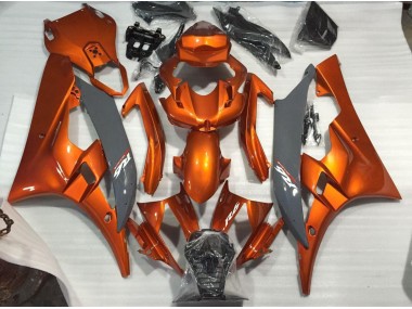 2006-2007 Orange Brûlée & Nardo Yamaha R6 Carénage Moto