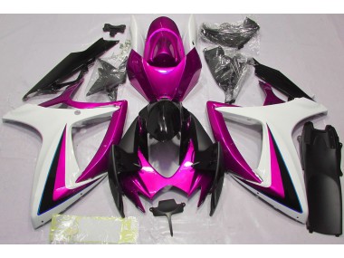 2006-2007 Rose & Blanc Suzuki GSXR 600-750 Carénage Moto