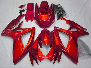 2006-2007 Rouge Brillant Uni Suzuki GSXR 600-750 Carénage Moto