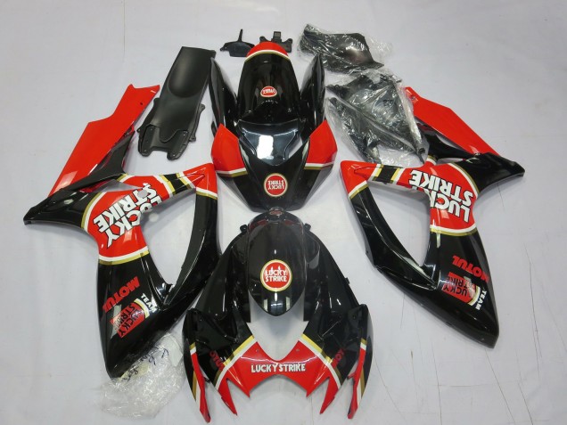 2006-2007 Rouge Lucky Strike Suzuki GSXR 600-750 Carénage Moto 2006-2007 Rouge Lucky Strike Suzuki GSXR 600-750 Carénage Moto