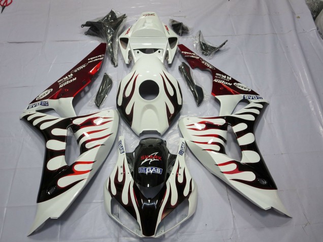 2006-2007 Rouge & Noir Flamme Honda CBR1000RR Carénage Moto