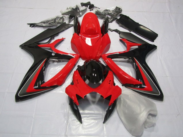 2006-2007 Rouge Noir & Gris Suzuki GSXR 600-750 Carénage Moto 2006-2007 Rouge Noir & Gris Suzuki GSXR 600-750 Carénage Moto