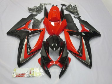 2006-2007 Rouge & Noir Suzuki GSXR 600-750 Carénage Moto