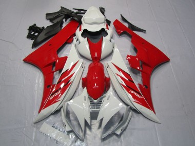 2006-2007 Style Rouge & Blanc Yamaha R6 Carénage Moto