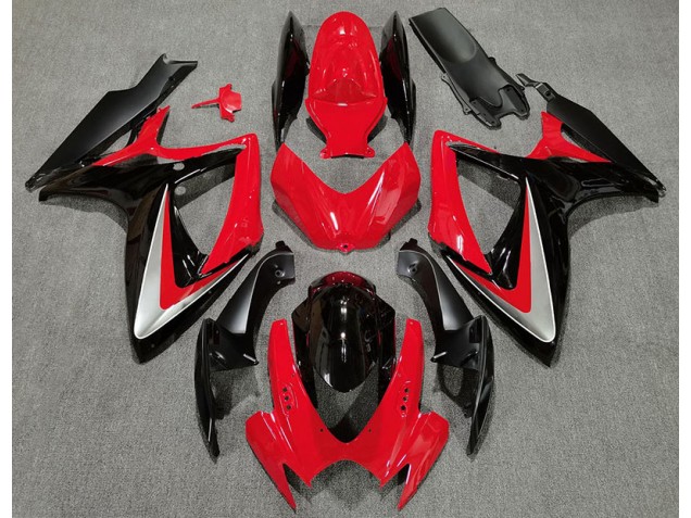 2006-2007 Style Rouge Noir OEM Suzuki GSXR 600-750 Carénage Moto 2006-2007 Style Rouge Noir OEM Suzuki GSXR 600-750 Carénage Moto