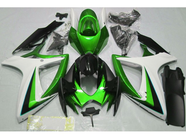 2006-2007 Vert Blanc Suzuki GSXR 600-750 Carénage Moto 2006-2007 Vert Blanc Suzuki GSXR 600-750 Carénage Moto
