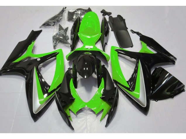 2006-2007 Vert Brillant Débadgé Suzuki GSXR 600-750 Carénage Moto 2006-2007 Vert Brillant Débadgé Suzuki GSXR 600-750 Carénage Moto