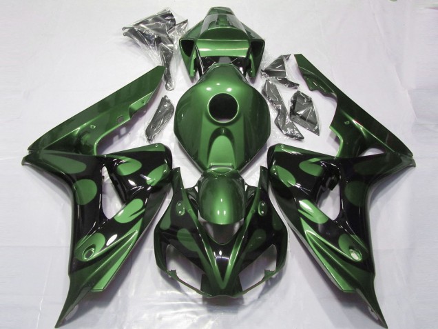 2006-2007 Vert Brillant & Noir Honda CBR1000RR Carénage Moto