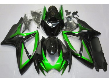2006-2007 Vert Brillant & Noir Suzuki GSXR 600-750 Carénage Moto