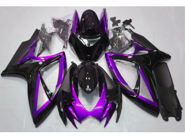 2006-2007 Violet Brillant & Noir Suzuki GSXR 600-750 Carénage Moto