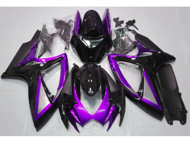 2006-2007 Violet Brillant & Noir Suzuki GSXR 600-750 Carénage Moto 2006-2007 Violet Brillant & Noir Suzuki GSXR 600-750 Carénage Moto