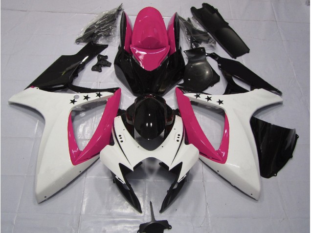 2006-2007 Étoile Rose Suzuki GSXR 600-750 Carénage Moto