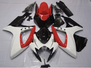 2006-2007 Étoile Rouge Suzuki GSXR 600-750 Carénage Moto
