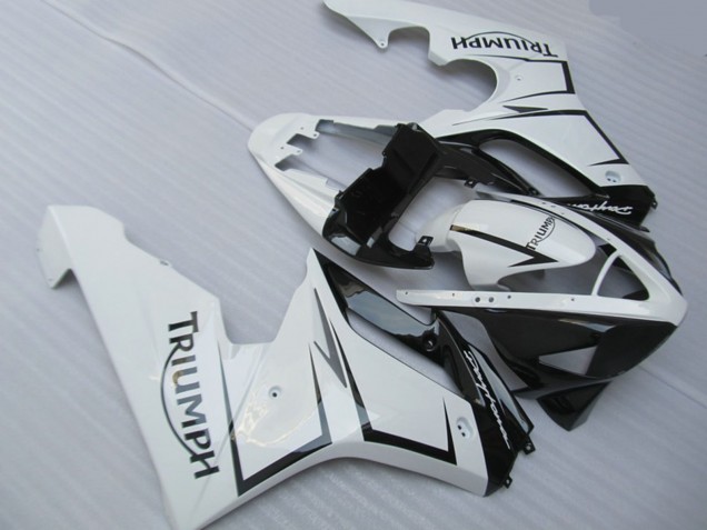 2006-2008 Argent Blanc & Noir Triumph Daytona 675 Carénage Moto 2006-2008 Argent Blanc & Noir Triumph Daytona 675 Carénage Moto