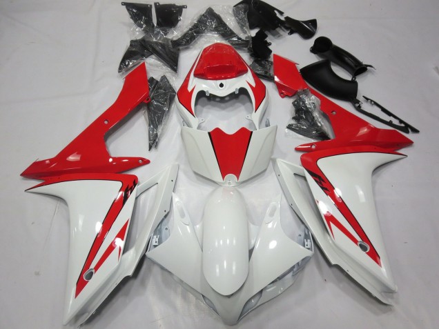 2007-2008 Blanc Rouge Personnalisé Yamaha R1 Carénage Moto 2007-2008 Blanc Rouge Personnalisé Yamaha R1 Carénage Moto