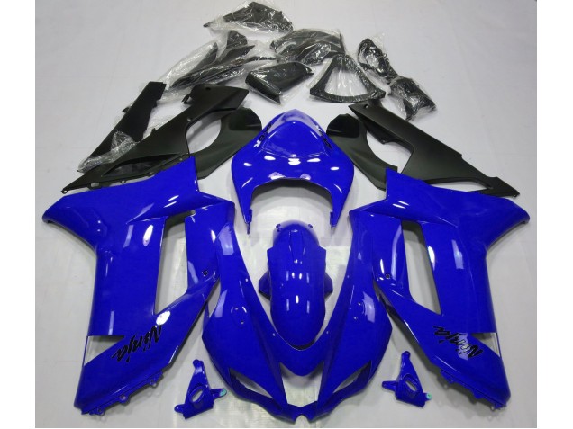 2007-2008 Bleu Brillant Kawasaki ZX6R Carénage Moto 2007-2008 Bleu Brillant Kawasaki ZX6R Carénage Moto