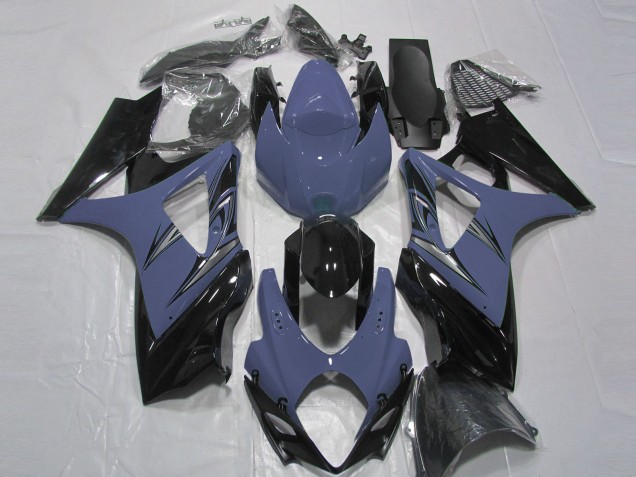 2007-2008 Bleu Foncé & Noir Suzuki GSXR 1000 Carénage Moto