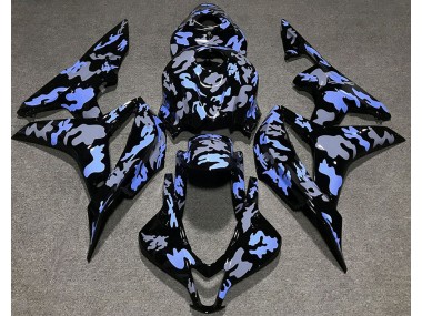 2007-2008 Bleu & Gris Camouflage Honda CBR600RR Carénage Moto