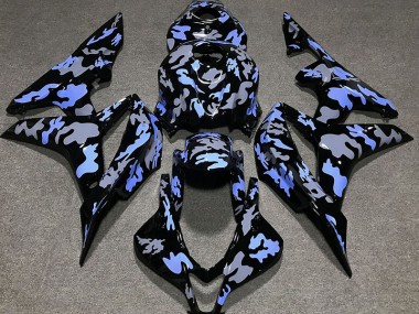 2007-2008 Bleu & Gris Camouflage Honda CBR600RR Carénage Moto