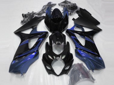 2007-2008 Bleu & Noir Brillant Suzuki GSXR 1000 Carénage Moto