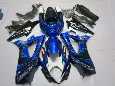 2007-2008 Bleu & Noir Corona Suzuki GSXR 1000 Carénage Moto