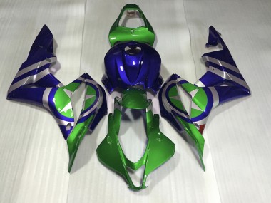 2007-2008 Bleu Vert Captain America Honda CBR600RR Carénage Moto