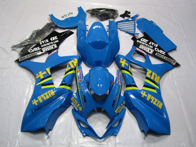 2007-2008 Bleu Vif Rizla Suzuki GSXR 1000 Carénage Moto