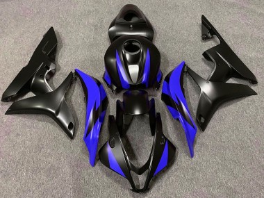 2007-2008 Design Noir Mat & Bleu Honda CBR600RR Carénage Moto