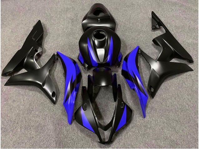 2007-2008 Design Noir Mat & Bleu Honda CBR600RR Carénage Moto 2007-2008 Design Noir Mat & Bleu Honda CBR600RR Carénage Moto