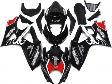 2007-2008 Noir & Blanc Avec Du Rouge Suzuki GSXR 1000 Carénage Moto
