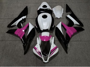 2007-2008 Noir Blanc & Rose Honda CBR600RR Carénage Moto