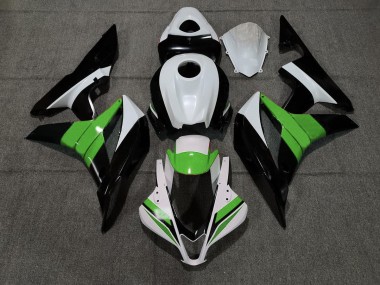 2007-2008 Noir Blanc & Vert Honda CBR600RR Carénage Moto