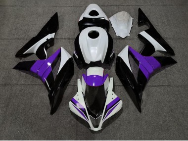 2007-2008 Noir Blanc & Violet Honda CBR600RR Carénage Moto