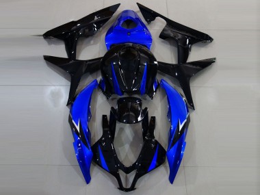 2007-2008 Noir Brillant & Bleu Honda CBR600RR Carénage Moto