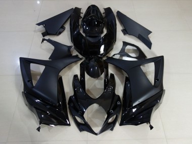 2007-2008 Noir Brillant & Mat Uni Suzuki GSXR 1000 Carénage Moto